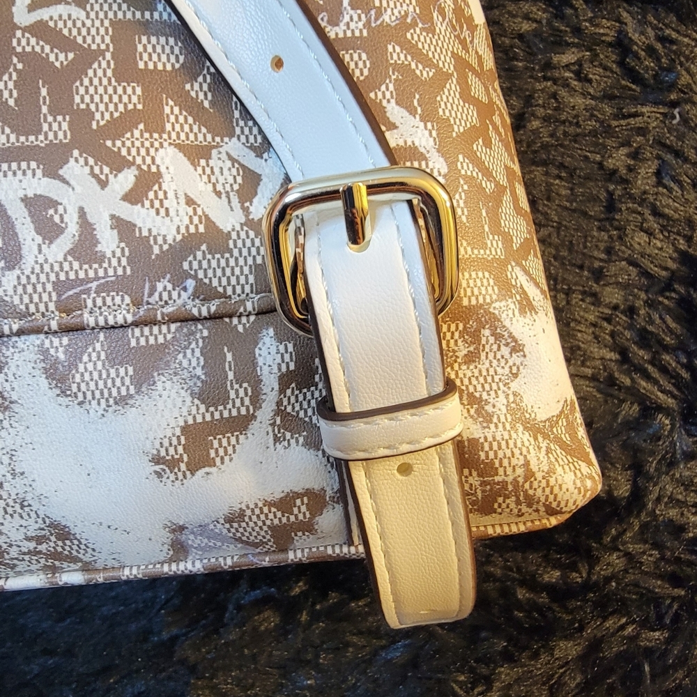 DKNY Brown and White Backpack - Picture 5 of 12